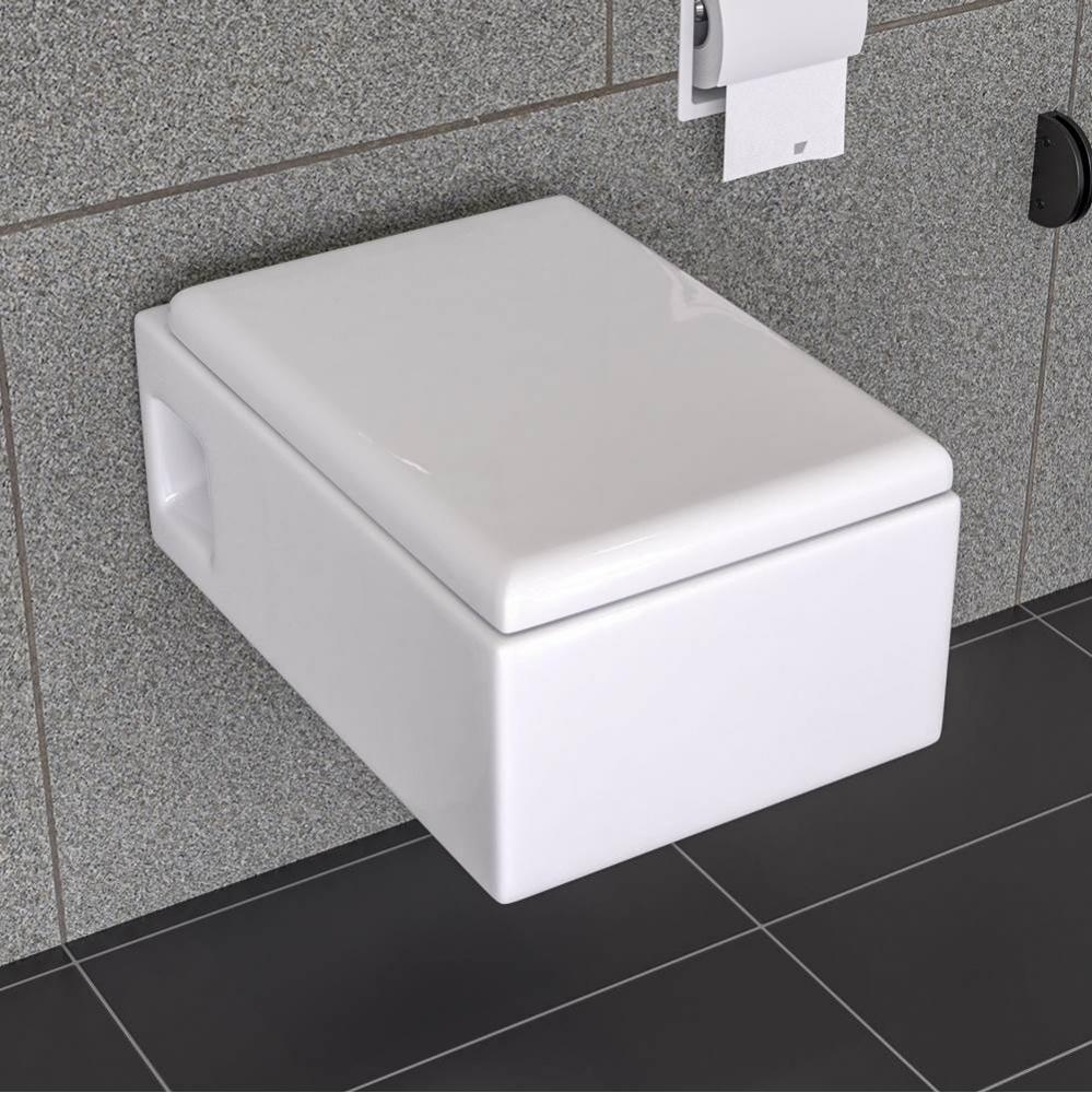 EAGO WD333 Square Modern Wall Mount Dual Flush Toilet Bowl