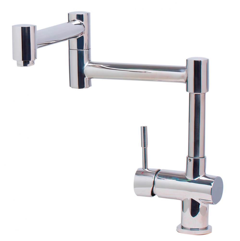 Solid Polished Stainless Steel Retractable Single Hole Kitchen Faucet