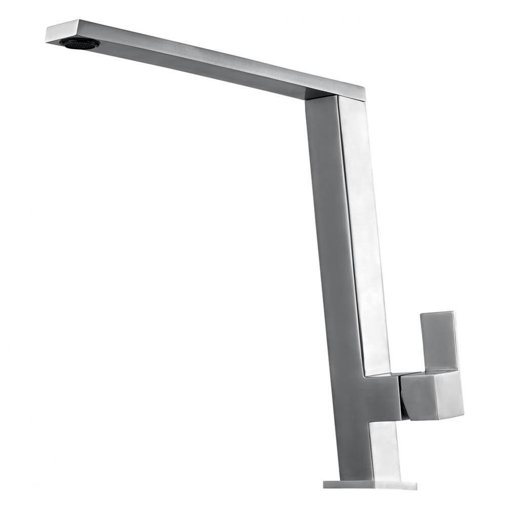 Square Modern Brushed Stainless Steel Kitchen Faucet