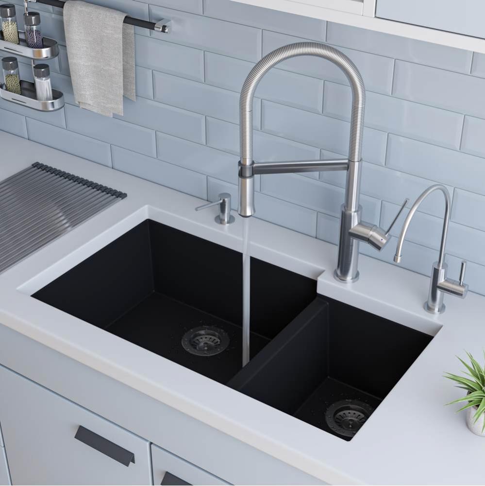 Brushed Gooseneck Single Hole Faucet