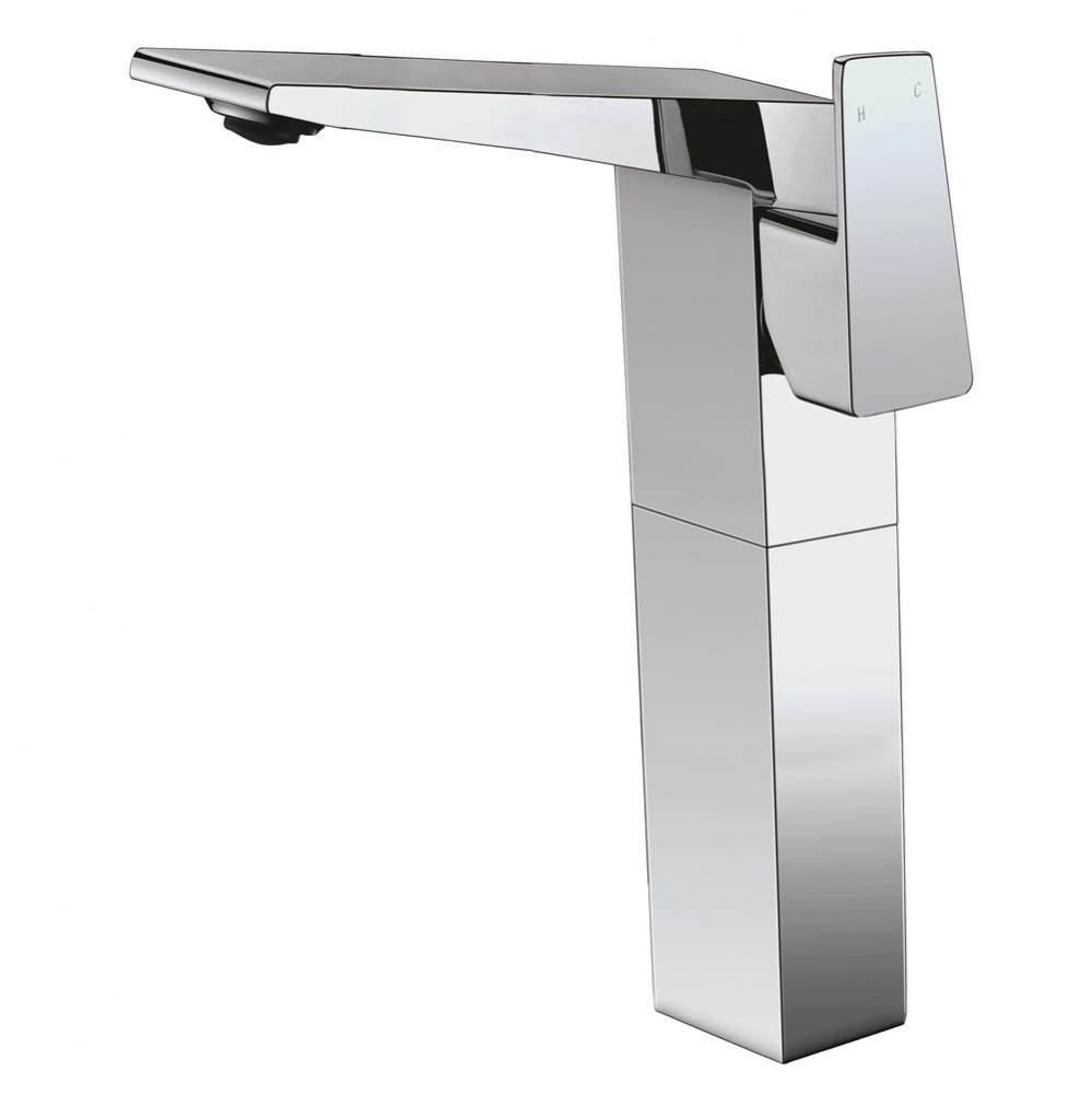 Polished Chrome Single Hole Tall Bathroom Faucet