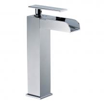 Alfi Trade AB1597-PC - Polished Chrome Single Hole Tall Waterfall Bathroom Faucet