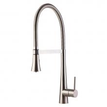 Alfi Trade AB2027 - Brushed Gooseneck Single Hole Faucet with Spray Head