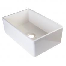 Alfi Trade AB511-B - Biscuit 30'' Decorative Lip Apron Single Bowl Fireclay Farmhouse Kitchen Sink