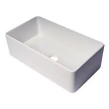 Alfi Trade ABF3318S-W - Smooth Apron 33'' x 18'' Single Bowl Fireclay Farm Sink