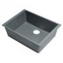 Alfi Trade AB2420UM-T - Titanium 24'' Undermount Single Bowl Granite Composite Kitchen Sink