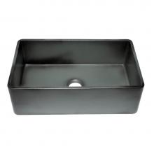 Alfi Trade ABCO3320SB - Concrete Color 33 inch Reversible Single Fireclay Farmhouse Kitchen Sink