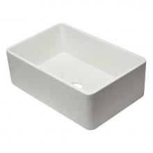 Alfi Trade AB3020SB-W - 30 inch White Reversible Single Fireclay Farmhouse Kitchen Sink