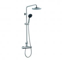 Alfi Trade AB2867-PC - Polished Chrome Round Style Thermostatic Exposed Shower Set