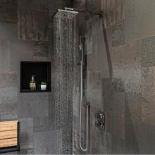 Alfi Trade AB2830-PC - Polished Chrome 2 Way Thermostatic Square Shower Set