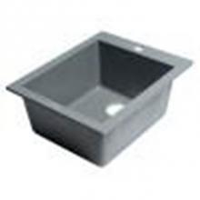 Alfi Trade AB1720DI-T - Titanium 17'' Drop-In Rectangular Granite Composite Kitchen Prep Sink