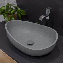 Alfi Trade ABCO23O - 23'' Solid Concrete Wavy Oval Above Mount Vessel Sink