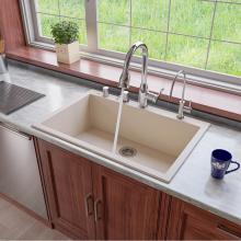 Alfi Trade AB3322DI-B - Biscuit 33'' Single Bowl Drop In Granite Composite Kitchen Sink