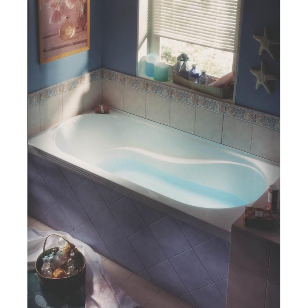 Ficus Bathtub 34x66 With Tiling Flange, Left Drain, Whirlpool/vibro-air, White