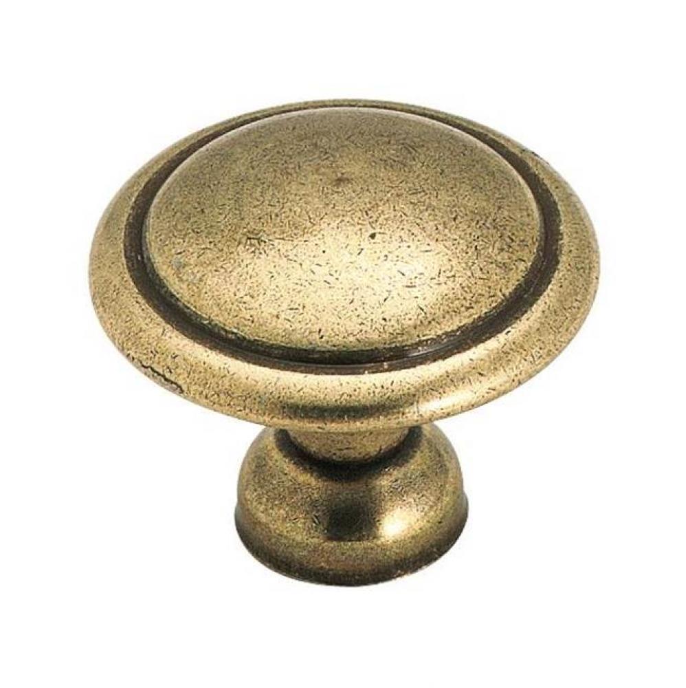 Allison Value 1-3/8 in (35 mm) Diameter Light Antique Brass Cabinet Knob