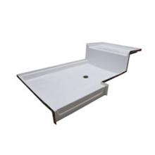 Aquarius Bathware AS000150-C-000-BON - AcrylX? Shower Pan with Seat (G7239SH 1S PAN)