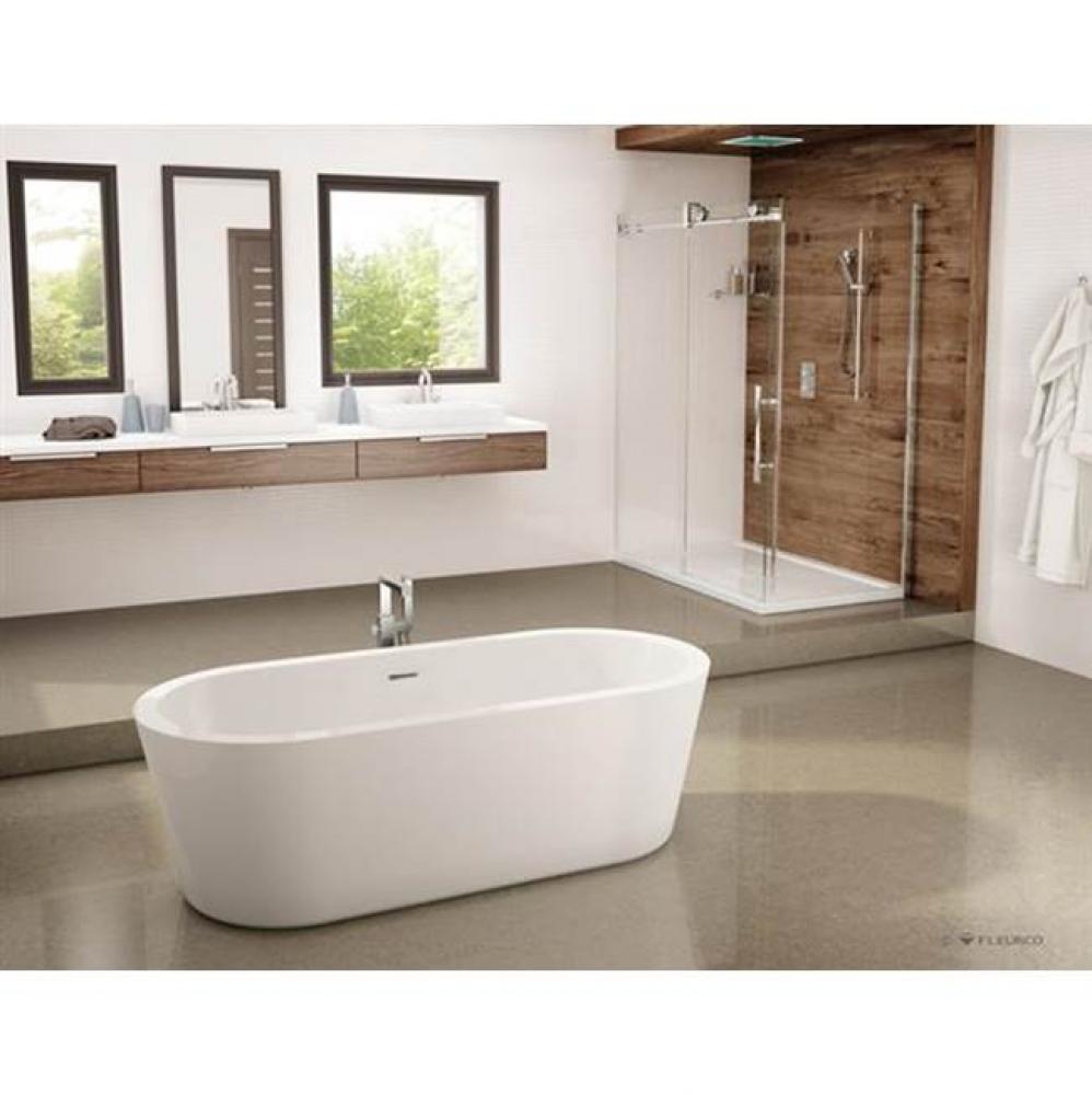 Adagio Tub/6831/white/chr and Br Nk Drain Cover