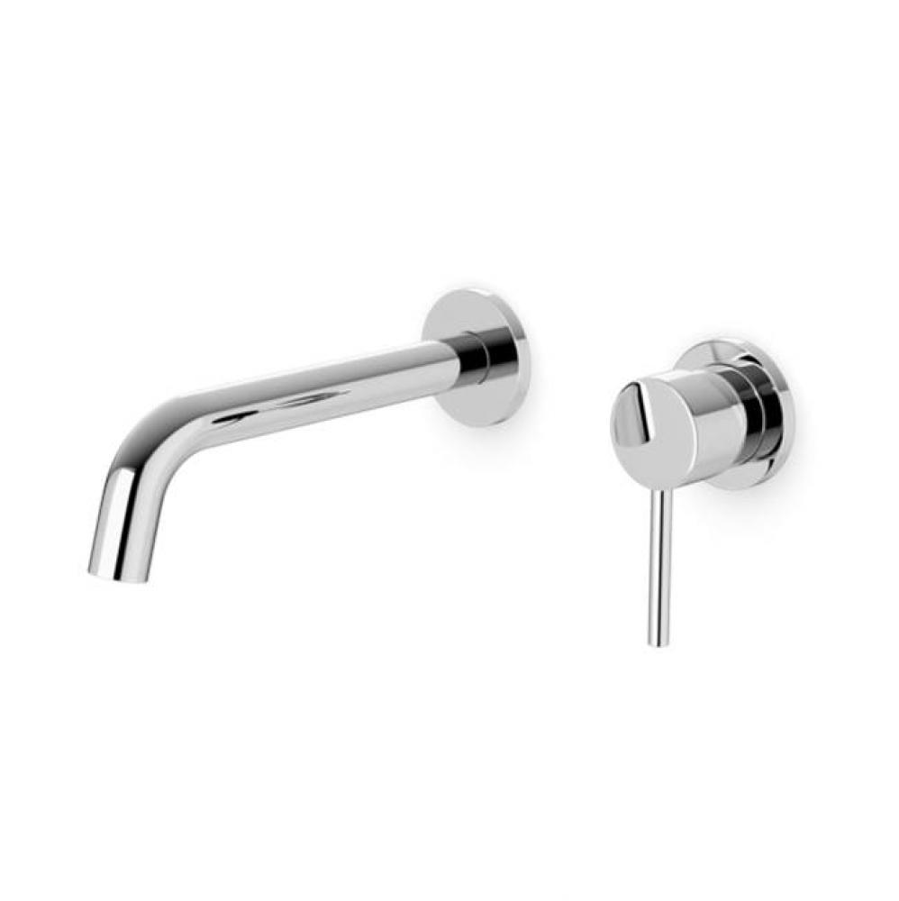 Round In-Wall Single Handle Lavatory Faucet Chrome