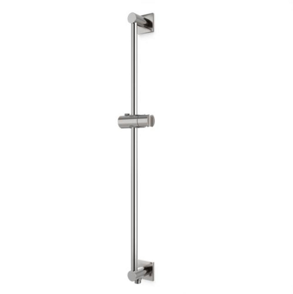 Slidebar with Integrated Water Connection Square Escutcheons Brushed Nickel