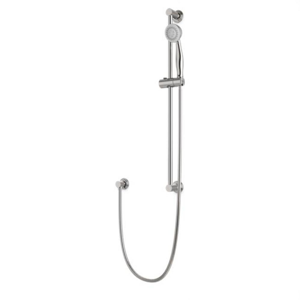 Classic Slidebar Kit with Separate Water Outlet and Hand Shower Brushed Nickel