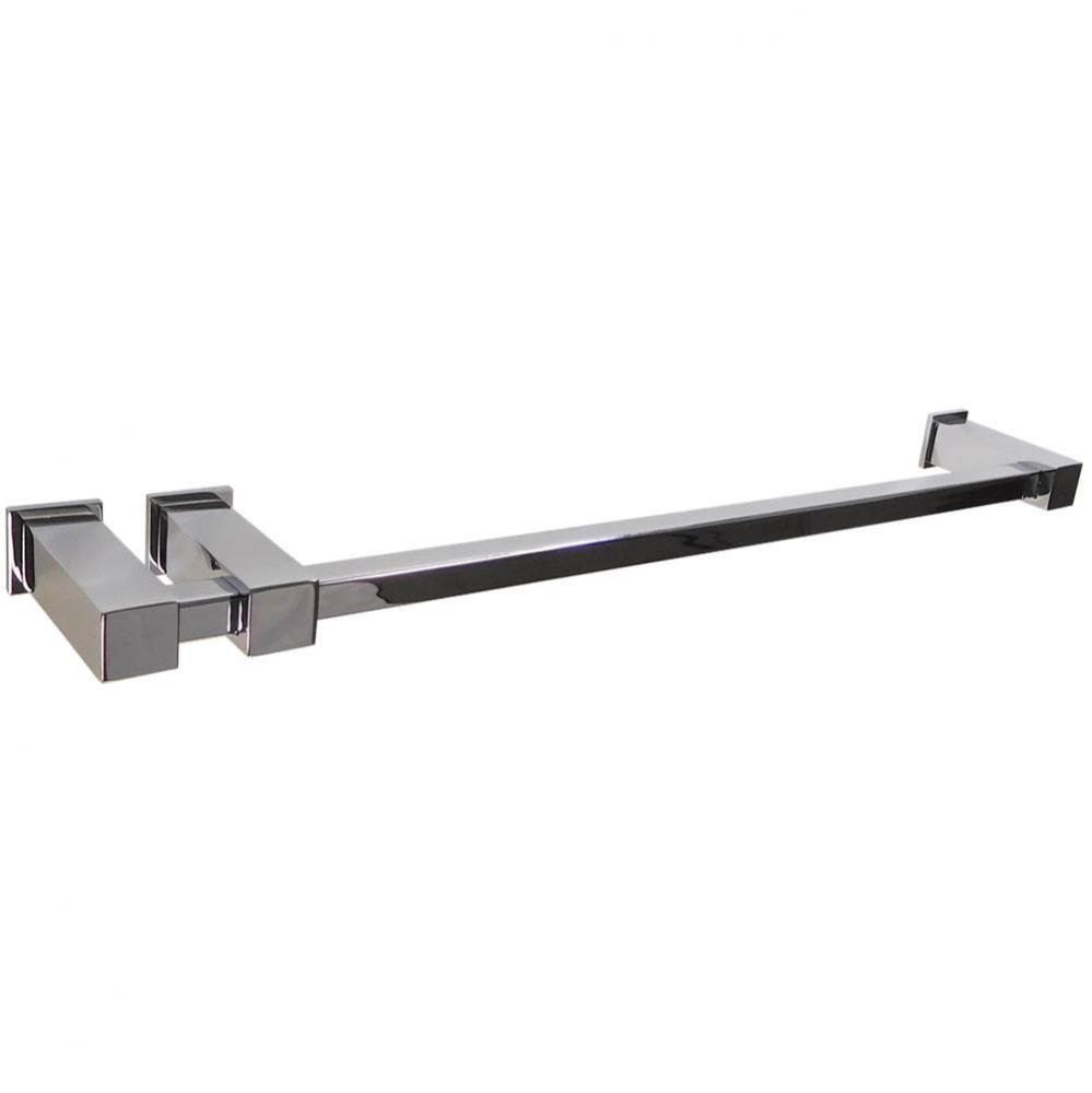 Loft 18'' Double Post Towel Bar SQU + SQU Escutcheon Chrome