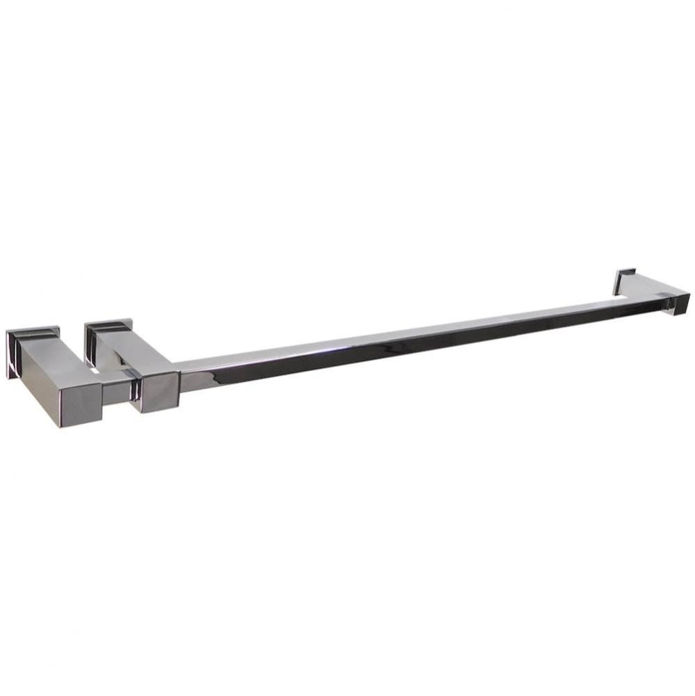 Loft 24'' Double Post Towel Bar SQU + SQU Escutcheon Chrome