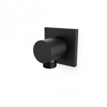 Artos F902-41SQBK - Shower Wall Outlet with Square Escutcheon Black