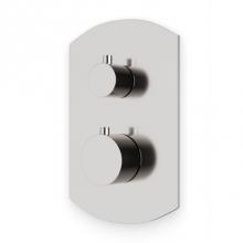 Artos F903B-56TKBN - Transitional Thermostat with 3-Way Diverter & Off Position Trim Kit with Round Handles Brushed