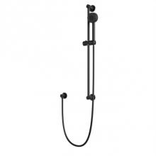 Artos F907-83BK - Round Slidebar Kit with Separate Water Outlet and Multifunction Hand Shower Matte Black