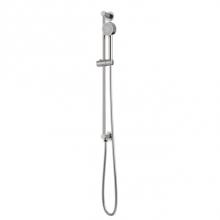 Artos F907-84BN - Round Slidebar Kit with Integrated Water Outlet and Multifunction Hand Shower Brushed Nickel