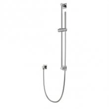 Artos F907-85BN - Square Slidebar Kit with Separate Water Outlet and Microphone Hand Shower Brushed Nickel