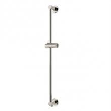 Artos F907-89PN - Slidebar with Integrated Water Outlet and Round Escutcheons Polished Nickel