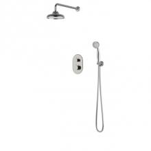 Artos PS140CLBN - Classic Thermostatic Shower Trim Kit with Wall Mount Shower Head, Hand Held Shower Brushed Nickel