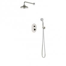 Artos PS140CLPN - Classic Thermostatic Shower Trim Kit with Wall Mount Shower Head, Hand Held Shower Polished Nickel