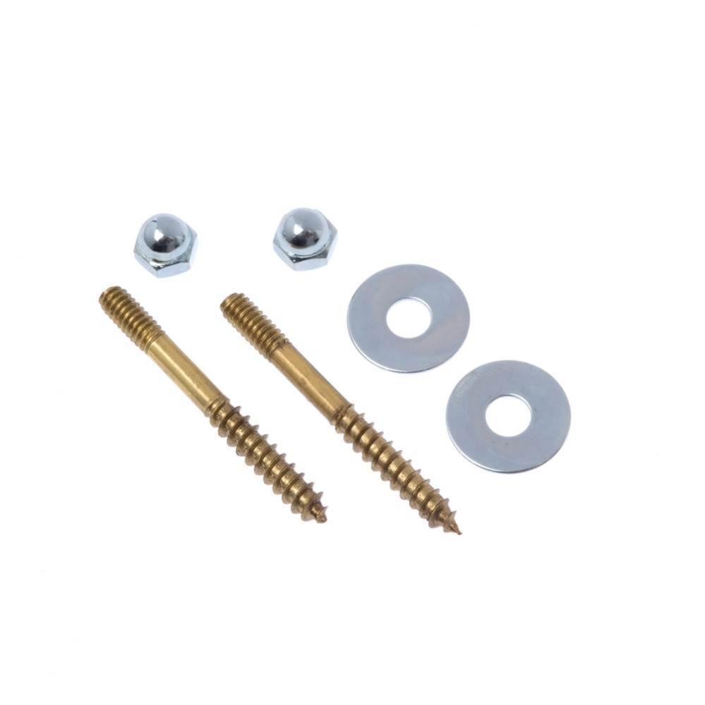 1/4'' x 2-1/2'' Closet Screws-Brass-Bulk