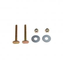 Black Swan 12225 - Closet Bolts - Brass Plated- Bagged (style 1) - 2 brass bolts, 2 brass plated open-end nuts, and 2