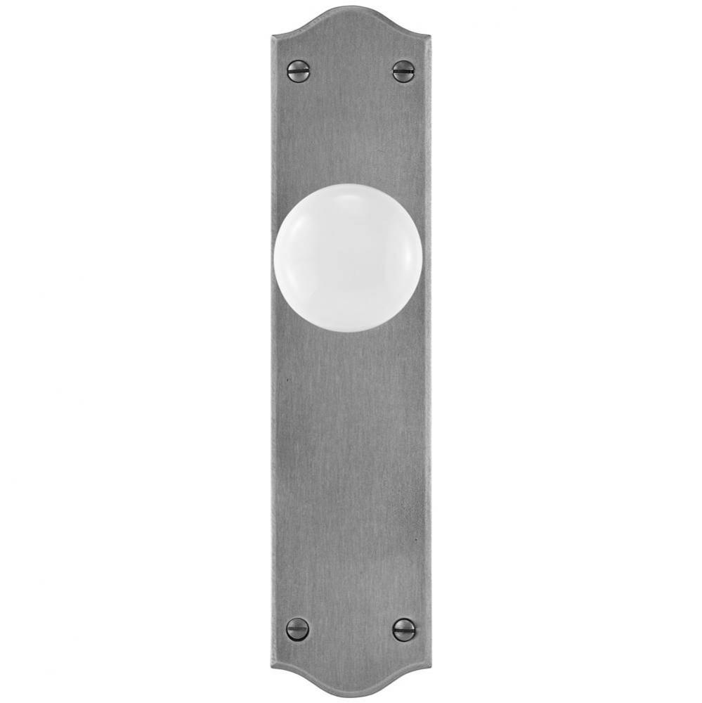 Knob on escutcheon set - Privacy trim set without mechanism