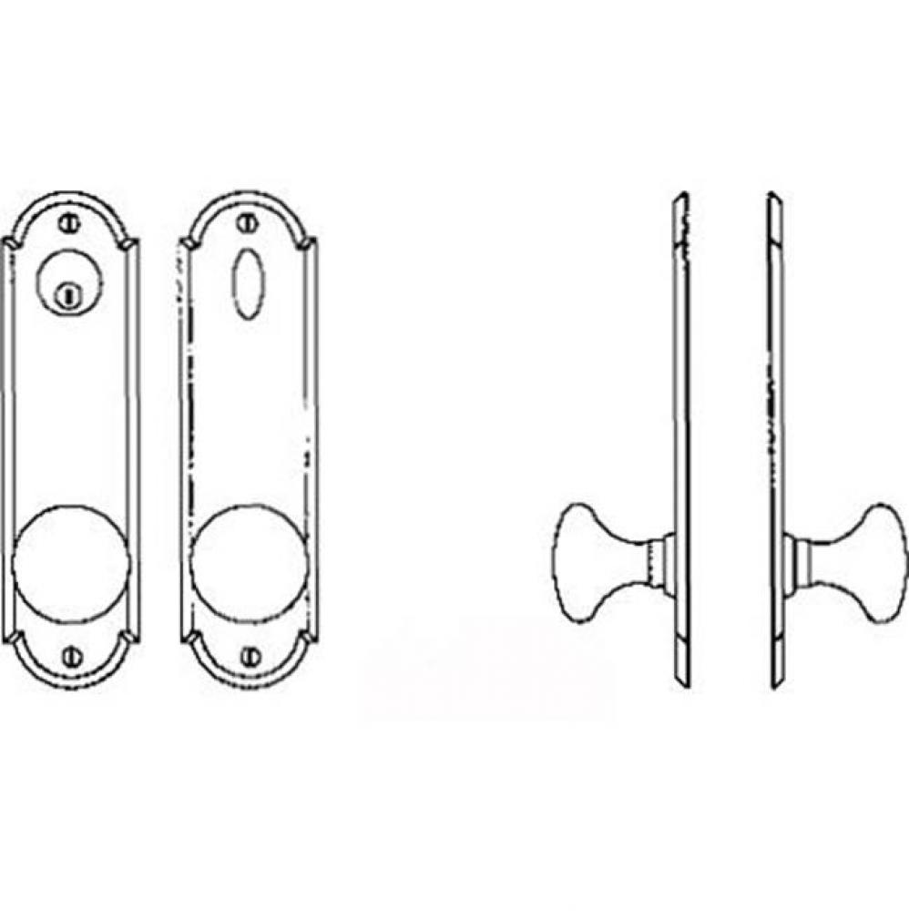 Entry Tubular or Mortise set - Complete full dummy set to match 25 fonction