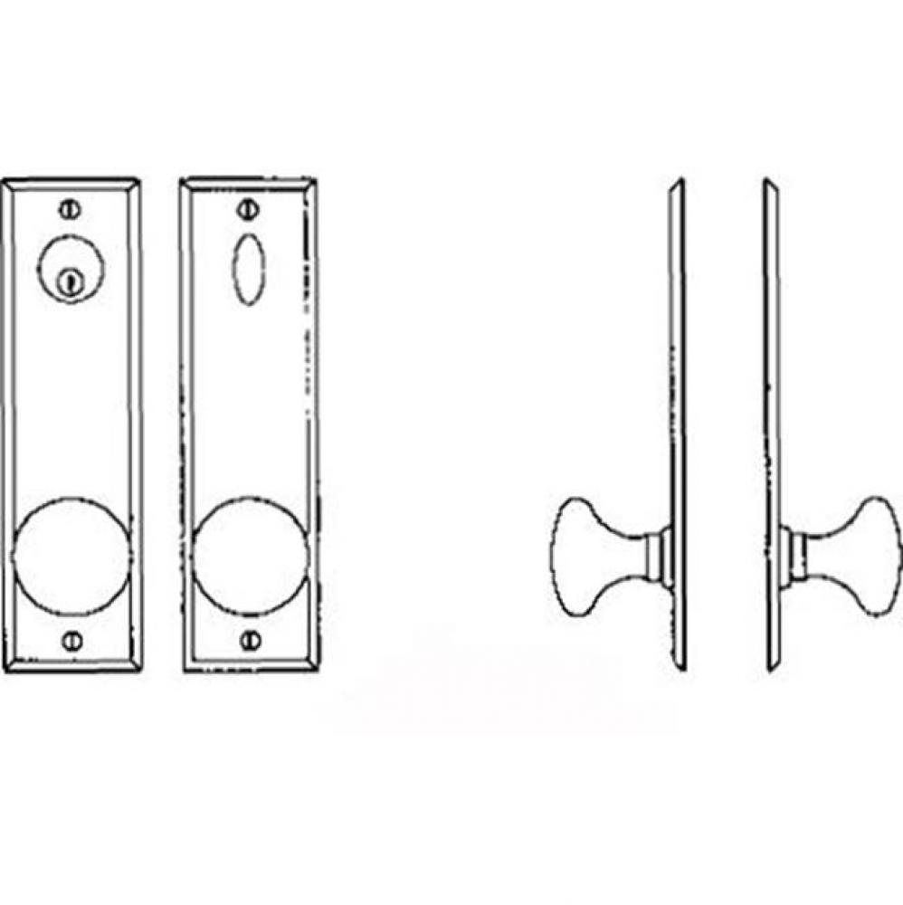 Entry Tubular or Mortise set - Complete full dummy set to match 25 fonction