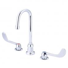 Central Brass 1172-EL17 - Kitchen-Widespread 6'' Wrist Hdl 4-3/32'' Gooseneck Rigid/Swivel Spt-Pc