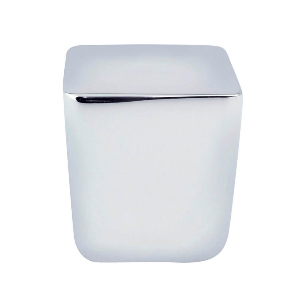 Mini Polished Chrome Large Square Knob