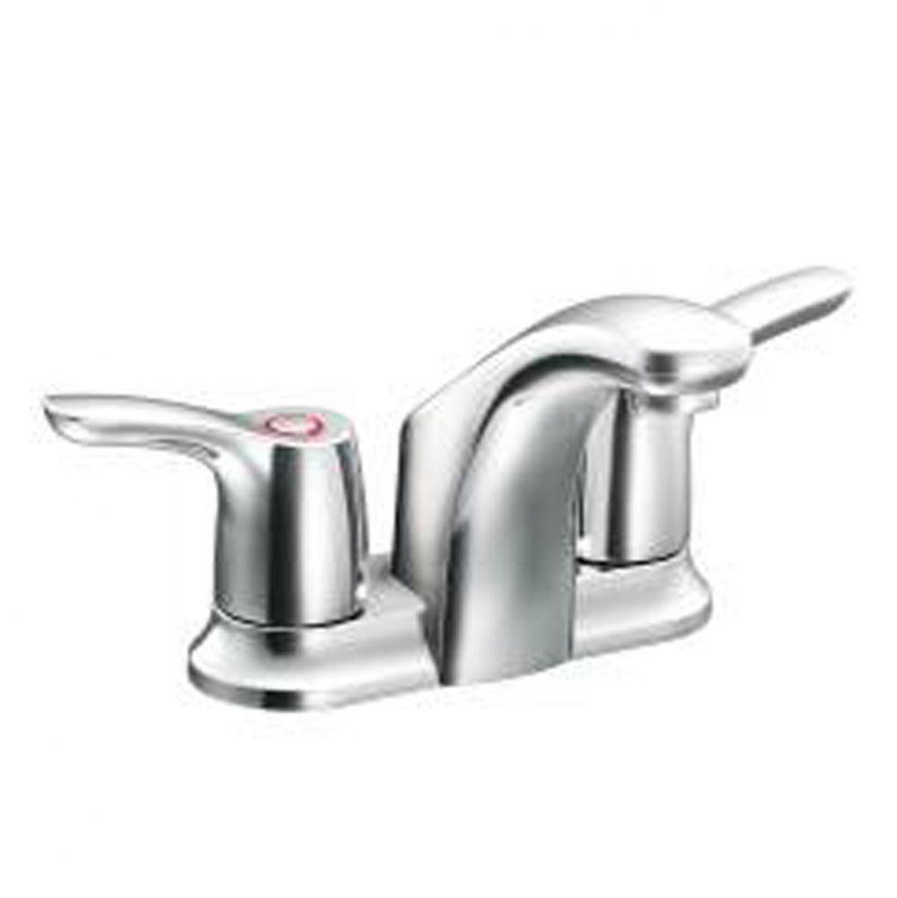 Chrome two-handle bathroom faucet