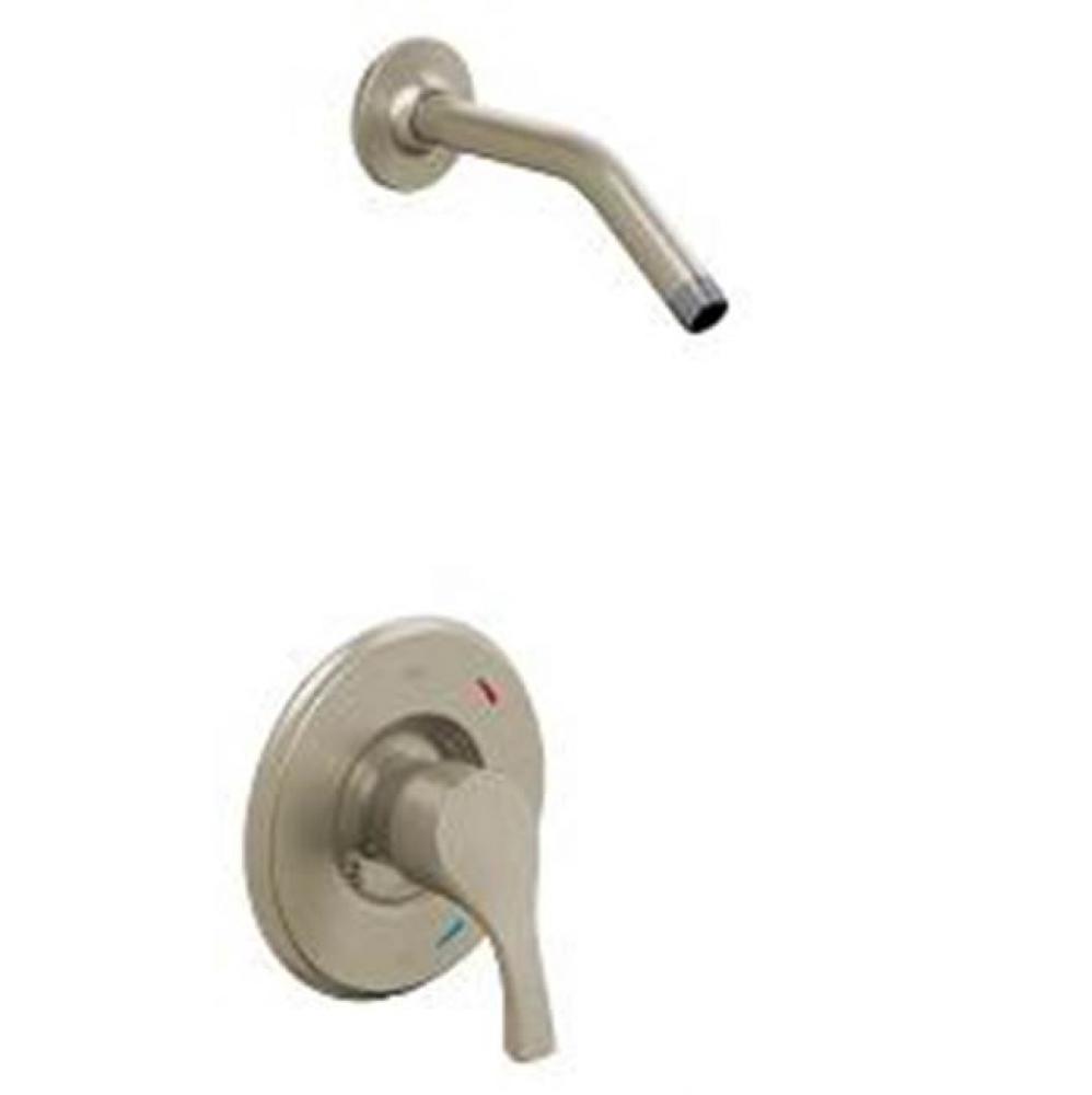 Brushed nickel cycling shower only