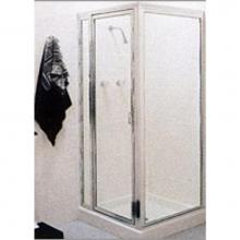 Century Bathworks C-1631 - Crest Corner Stall C-1631 Clear Glass