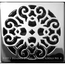 Designer Drains CLA4-SP375160 - Classic Scrolls No.