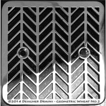 Designer Drains GEO2-SPQ450909136 - Geometric Wheat No.