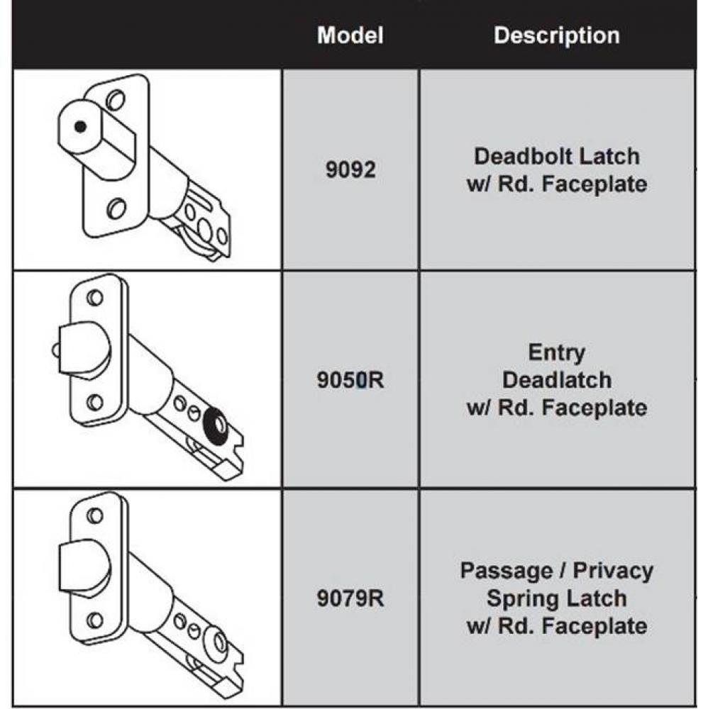 SandCast Mortise Adj. Deadbolt Latch