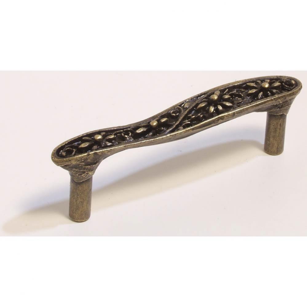 Flowered Sculptured Pull 3-3/4''x3/4''