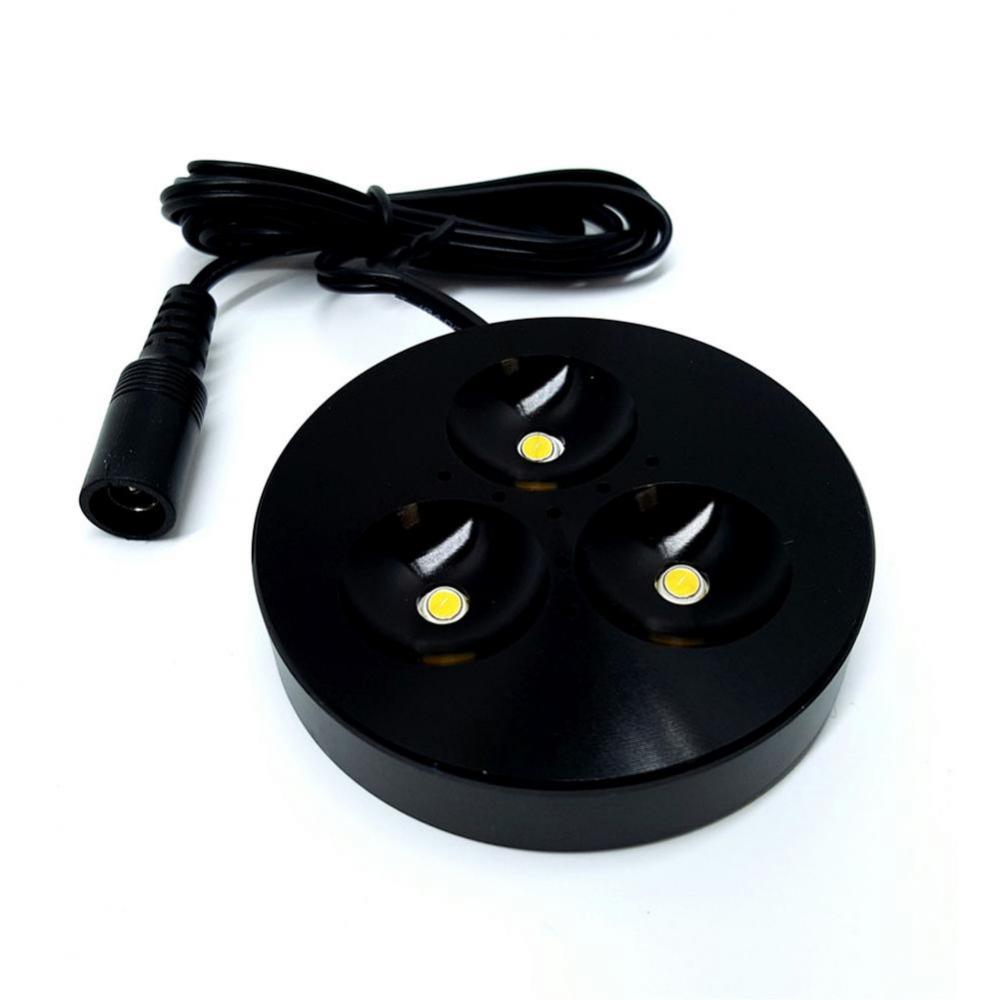 Tricast Led Aluminum Puck Light Black