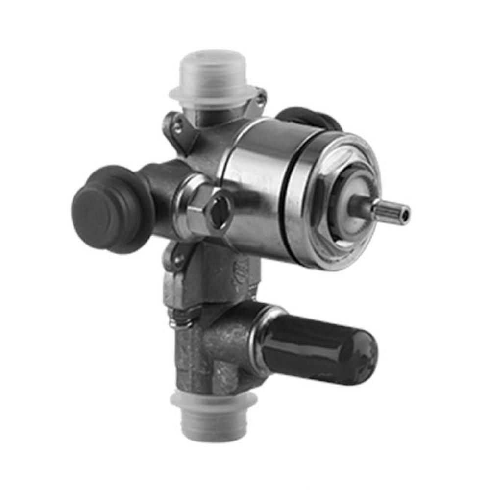 In-wall pressure balance rough valve with 2-way diverter